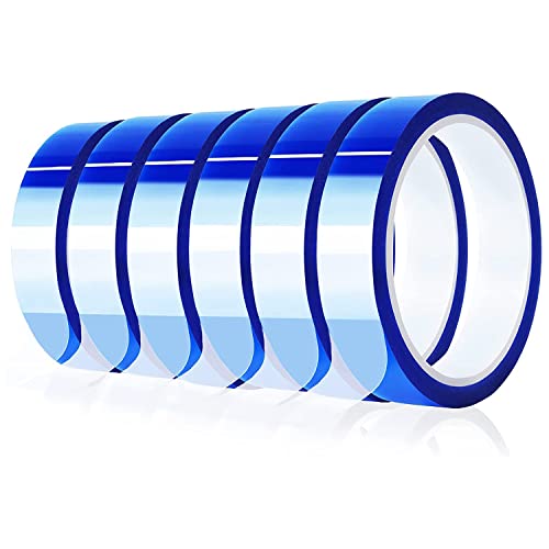 Nettoppo 6 Rollen 20 Mm X 33 M Blaues WäRme Band, HitzebestäNdiges Hoch Temperatur Klebeband, WäRme üBertragung Band für WäRme Sublimation Presse Nettoppo 6 Rollen 20 Mm X 33 M Blaues WäRme Band, HitzebestäNdiges Hoch Temperatur Klebeband, WäRme üBertragung Band für WäRme Sublimation Presse von Nettoppo