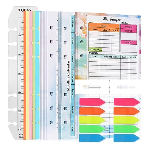 Nettoppo 82 Blatt Monats- und Wochenplaner, Notizblock, Planer, Notizblock, 6 Löcher, für A6-Ordner, Einband, Sparen Sie B von Nettoppo