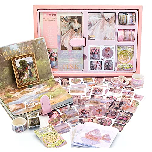 Nettoppo ÄSthetisches Scrapbook-Kit, Vintage-ÖLgemäLde, B6-Notizbuch, Scrapbooking-ZubehöR, Kunstaufkleber, B Nettoppo ÄSthetisches Scrapbook-Kit, Vintage-ÖLgemäLde, B6-Notizbuch, Scrapbooking-ZubehöR, Kunstaufkleber, B von Nettoppo