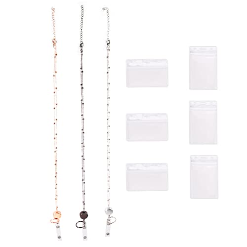 Nettoppo Einziehbares Abzeichen Scrollen Lanyard mit ID Karten Halter, 3 StüCk Perlen Abzeichen Lanyard Hals Kette mit 6 Visiten Karten Haltern A Nettoppo Einziehbares Abzeichen Scrollen Lanyard mit ID Karten Halter, 3 StüCk Perlen Abzeichen Lanyard Hals Kette mit 6 Visiten Karten Haltern A von Nettoppo