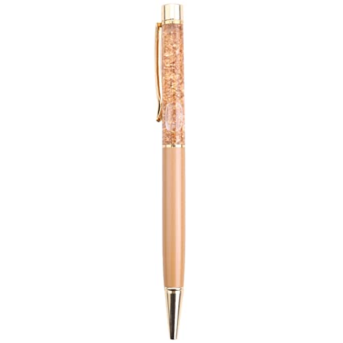 Nettoppo Kugelschreiber Gold Metall mit Glitzer Gold mit Flakes Clip für Terminplaner,Terminkalender,Bücher, Notizbücher zum von Nettoppo