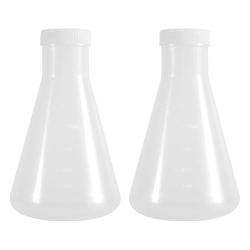 Nettoppo Labor Konischer Kolben Aus Kunst Stoff, Messbar, Glatte, Dicke Wand, Flaschen mit 250 Ml von Nettoppo