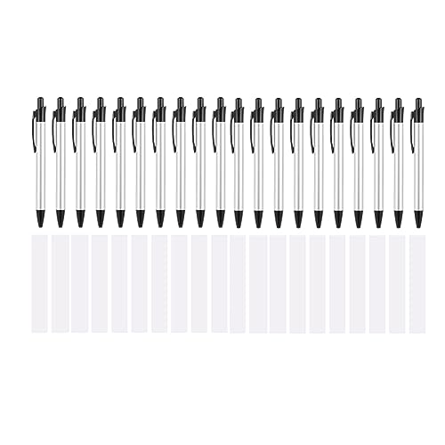Nettoppo Rohlinge für Sublimationsstifte, 2 Stück, Wärmeübertragungs-Kugelschreiber, DIY-Wärmeübertragungsstift, Wärmeübertragungs-Kugelschreiber mit 12 Stück Schrumpffolien Nettoppo Rohlinge für Sublimationsstifte, 2 Stück, Wärmeübertragungs-Kugelschreiber, DIY-Wärmeübertragungsstift, Wärmeübertragungs-Kugelschreiber mit 12 Stück Schrumpffolien von Nettoppo