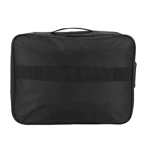 Nettoppo Wichtiger Akten Halter, Dokumenten Organizer Box, Wasserdichte Oxford Dokumenten Aufbewahrung Tasche mit Sicher Code Schloss (Schwarz) von Nettoppo
