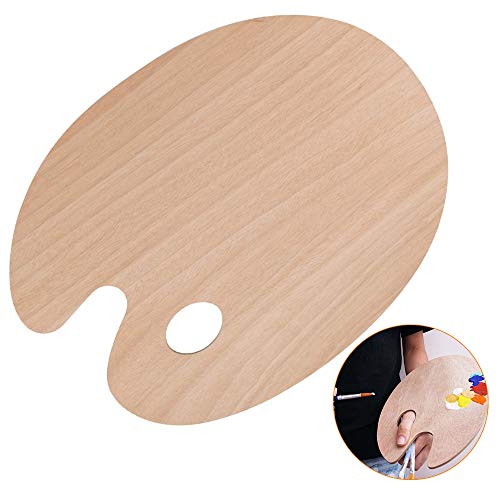 NETUME Mischpalette Farben für Ölfarben Acrylfarben Aquarell, 30x25cm Holz Palette mit Daumenloch, Glatte Leichte Ovale Holzpalette, L Size NETUME Mischpalette Farben für Ölfarben Acrylfarben Aquarell, 30x25cm Holz Palette mit Daumenloch, Glatte Leichte Ovale Holzpalette, L Size von NETUME