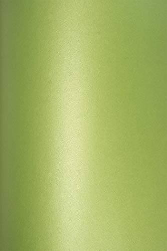 10 Blatt Perlmutt-Grün 120g Papier DIN A4 210x297 mm, Cocktail Mojito, ideal für Hochzeit, Geburtstag, Weihnachten, Einladungen, Diplome, Kunst und Handwerk von Netuno