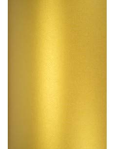 Netuno 100x Bastel-Karton Perlmutt-Gold DIN A4 210x 297 mm 250g Aster Metallic Cherish Goldpapier glänzend für Hochzeitskarten Einladungskarten Visitenkarten Perlmuttschimmer Effektkarton von Netuno