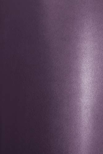 Netuno 20x Bastelkarton Perlmutt-Violett DIN A4 210x 297 mm 250g Aster Metallic Deep Purple Glanzpapier zum Basteln metallisch glänzend Perlglanz Schimmerpapier Violett Effektpapier farbig A4 von Netuno