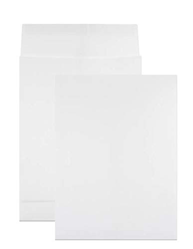 250 x weiße Faltentaschen DIN B4 250× 353 mm 130g Kapazität-Versandtaschen haftklebend ohne Fenster Falten-Umschläge Briefumschläge B4 mit Bodenfalte Brief-Kuverts mit Falten große Umschlagtaschen von Netuno
