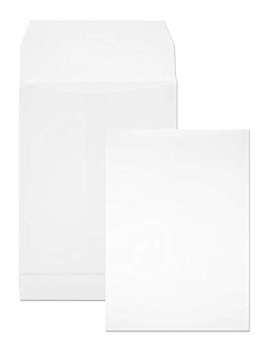 250x weiße Faltentasche DIN B5 176× 250 mm 120g weiß Umschlag erweiterbar Faltenversandtasche B5 ohne Fenster große Versandtasche mit Stehboden Umschlagtasche Weiß Briefhülle B5 mit Falte von Netuno