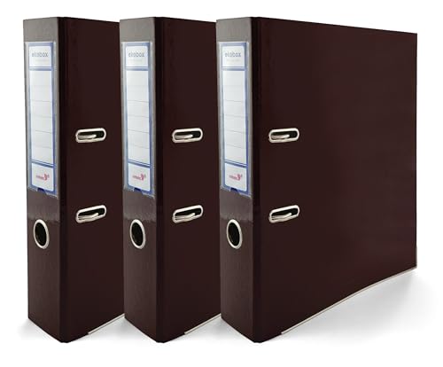 Netuno 3x Akten-Ordner Schokobraun glänzend DIN A4 Ekobox Premium Edition 2-Ring-Mechanik Ringorder A4 75 mm Kunststoff Ordner breit Büroordner Plastikordner Briefordner Ringmappe farbig Netuno 3x Akten-Ordner Schokobraun glänzend DIN A4 Ekobox Premium Edition 2-Ring-Mechanik Ringorder A4 75 mm Kunststoff Ordner breit Büroordner Plastikordner Briefordner Ringmappe farbig von Netuno