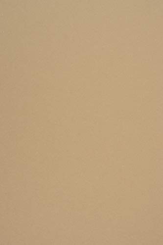 50 Blatt Braun Tonpapier DIN A4 210x297mm, 140g, Woodstock Noce, ÖKO, Recyclingpapier - ideal für Hochzeit, Weihnachten, Geburtstag, Einladungen, Visitenkarten, Basteln und Dekorieren von Netuno