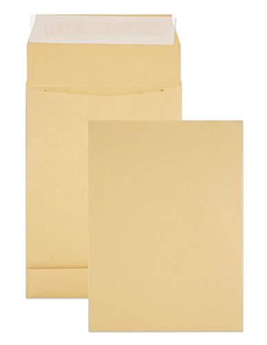 Netuno 50 braune Faltenversandtaschen B5 176× 250 mm 120g erweiterbare Kapazität Versandtaschen mit Falten erweiterbar braune Umschläge mit Stehboden für Broschüren Dokumente von Netuno