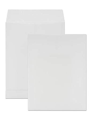 Netuno 50 weiße Faltenversandtaschen E4 ohne Fenster 280× 400 mm 130g erweiterbare Kapazität Versandtaschen mit Falten erweiterbar große Umschläge mit Stehboden weiß für Bücher Broschüren von Netuno
