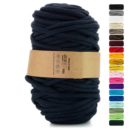 Netuno 1x Makramee Garn Tintenblau 9 mm 50 m Baumwollkordel mit Polyesterkern Dickes Garn Makramee Kordel aus Baumwolle Kordelband Naturkordel Makramee Kordel Makramee Faden Cotton Cord Macrame Netuno 1x Makramee Garn Tintenblau 9 mm 50 m Baumwollkordel mit Polyesterkern Dickes Garn Makramee Kordel aus Baumwolle Kordelband Naturkordel Makramee Kordel Makramee Faden Cotton Cord Macrame von Netuno