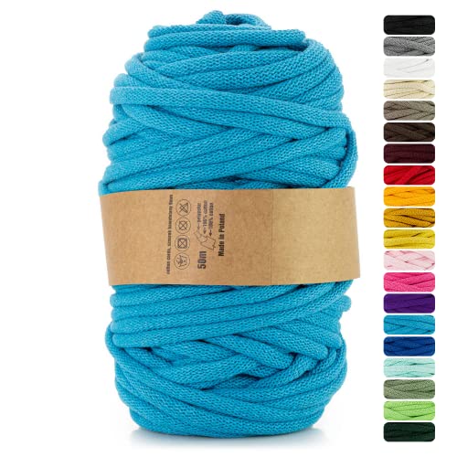 Netuno 1x Makramee Garn Blau 9 mm 50 m Baumwollkordel mit Polyesterkern Dickes Garn Makramee Kordel aus Baumwolle Kordelband Naturkordel Makramee Kordel Makramee Faden Cotton Cord Macrame Netuno 1x Makramee Garn Blau 9 mm 50 m Baumwollkordel mit Polyesterkern Dickes Garn Makramee Kordel aus Baumwolle Kordelband Naturkordel Makramee Kordel Makramee Faden Cotton Cord Macrame von Netuno