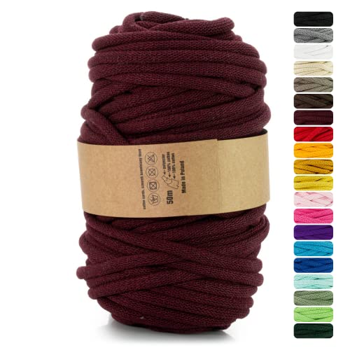 Netuno 1x Makramee Garn Burgunderrot 9 mm 50 m Baumwollkordel mit Polyesterkern Dickes Garn Makramee Kordel aus Baumwolle Kordelband Naturkordel Makramee Kordel Makramee Faden Cotton Cord Macrame Netuno 1x Makramee Garn Burgunderrot 9 mm 50 m Baumwollkordel mit Polyesterkern Dickes Garn Makramee Kordel aus Baumwolle Kordelband Naturkordel Makramee Kordel Makramee Faden Cotton Cord Macrame von Netuno