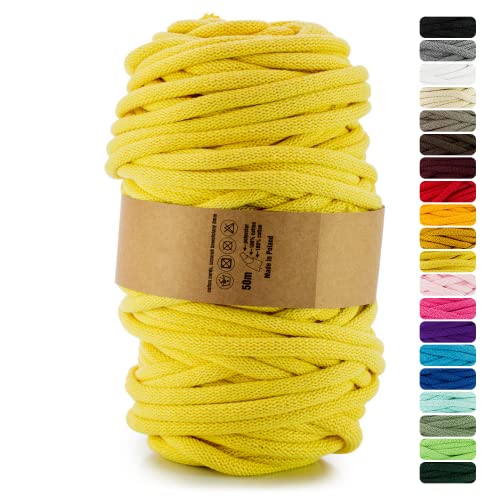 Netuno 1x Makramee Garn Hellgelb 9 mm 50 m Baumwollkordel mit Polyesterkern Dickes Garn Makramee Kordel aus Baumwolle Kordelband Naturkordel Makramee Kordel Makramee Faden Cotton Cord Macrame Netuno 1x Makramee Garn Hellgelb 9 mm 50 m Baumwollkordel mit Polyesterkern Dickes Garn Makramee Kordel aus Baumwolle Kordelband Naturkordel Makramee Kordel Makramee Faden Cotton Cord Macrame von Netuno