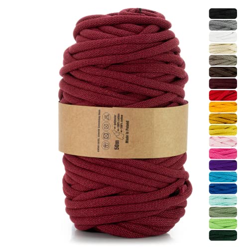 Netuno 1x Makramee Garn Bordeaux 9 mm 50 m Baumwollkordel mit Polyesterkern Dickes Garn Makramee Kordel aus Baumwolle Kordelband Naturkordel Makramee Kordel Makramee Faden Cotton Cord Macrame Netuno 1x Makramee Garn Bordeaux 9 mm 50 m Baumwollkordel mit Polyesterkern Dickes Garn Makramee Kordel aus Baumwolle Kordelband Naturkordel Makramee Kordel Makramee Faden Cotton Cord Macrame von Netuno