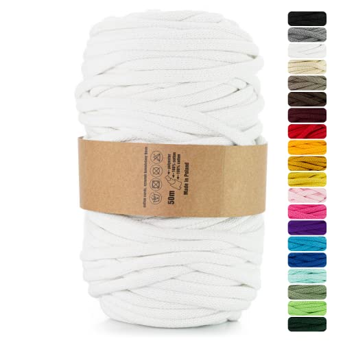 Netuno 1x Makramee-Garn Weiß 9 mm 50 m Baumwollkordel mit Polyesterkern Kordel aus Baumwolle Kordelband Naturkordel Baumwollgarn für Makramee Basteln Garn dick Kordel Makramee farbig Cotton Cord Netuno 1x Makramee-Garn Weiß 9 mm 50 m Baumwollkordel mit Polyesterkern Kordel aus Baumwolle Kordelband Naturkordel Baumwollgarn für Makramee Basteln Garn dick Kordel Makramee farbig Cotton Cord von Netuno
