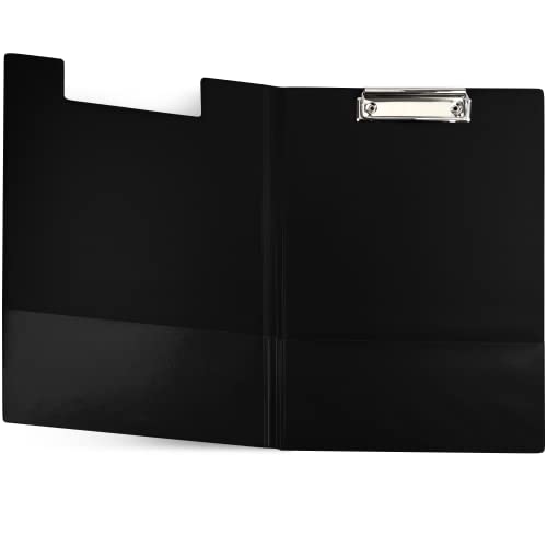 Netuno 1 Stück Klemmbrett-Mappe A4 mit Clip Schwarz Klemmbrett DIN A4 mit Deckel Schreibbrett mit Metallklemme Hartplatte Kunststoff Schreibmappe Schreibblock Clipboard DIN A4 Dokumentenhalter… von Netuno