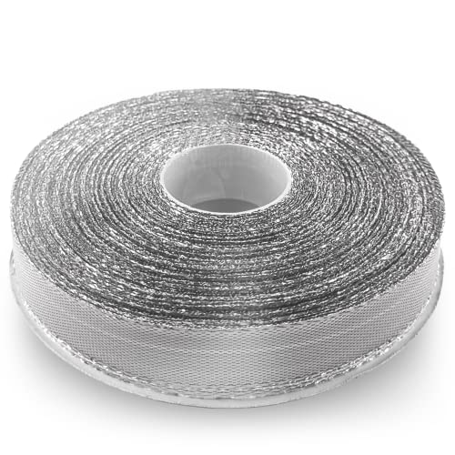 Netuno 1 x Geschenkband glänzend Silber 12 mm x 22 m Polyester Band Schleifenband Geschenkband Dekoband Glanzband metallic Glitzer Bänder zum Basteln Dekorieren glänzendes Stoffband metallisch Netuno 1 x Geschenkband glänzend Silber 12 mm x 22 m Polyester Band Schleifenband Geschenkband Dekoband Glanzband metallic Glitzer Bänder zum Basteln Dekorieren glänzendes Stoffband metallisch von Netuno