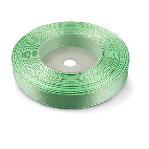 Netuno 1x Satinband Aquamarin 12 mm x 32 m Geschenkband Hochzeit Deko Stoffband Schleifen farbig zum Verpacken Dekoration Geschenke Schleifenband bunt Schleifenbänder Satinbänder silk ribbon von Netuno