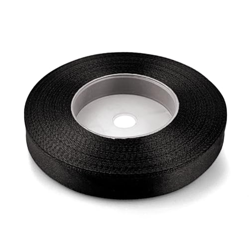 Netuno 1x Satinband Schwarz 12 mm x 32 m schwarzes Schleifenband Geschenkband Dekoband Stoffband Satinrolle Satinbänder schwarze Schleife Trauerschleife schwarz Satinband Rolle black ribbon silk Netuno 1x Satinband Schwarz 12 mm x 32 m schwarzes Schleifenband Geschenkband Dekoband Stoffband Satinrolle Satinbänder schwarze Schleife Trauerschleife schwarz Satinband Rolle black ribbon silk von Netuno