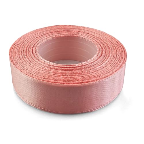Netuno 1x Satinband Hellkoralle 25 mm x 32 m Schleifenband Geschenkband Dekoband Stoffband bunt Satinrolle farbig Bänder zum Basteln für Hochzeit Taufe Geburtstag Weihnachten Ostern Geschenk Netuno 1x Satinband Hellkoralle 25 mm x 32 m Schleifenband Geschenkband Dekoband Stoffband bunt Satinrolle farbig Bänder zum Basteln für Hochzeit Taufe Geburtstag Weihnachten Ostern Geschenk von Netuno