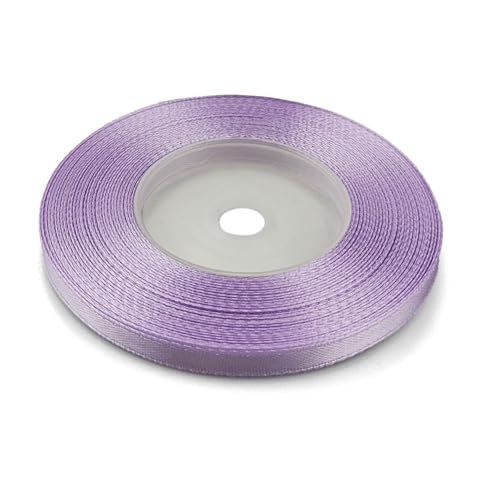 Netuno 1x Satinband Lila 6 mm x 32 m Geschenkband Hochzeit Deko Stoffband Schleifen farbig zum Verpacken Dekoration Geschenke Schleifenband elegant bunt Schleifenbänder Satinbänder silk ribbon von Netuno