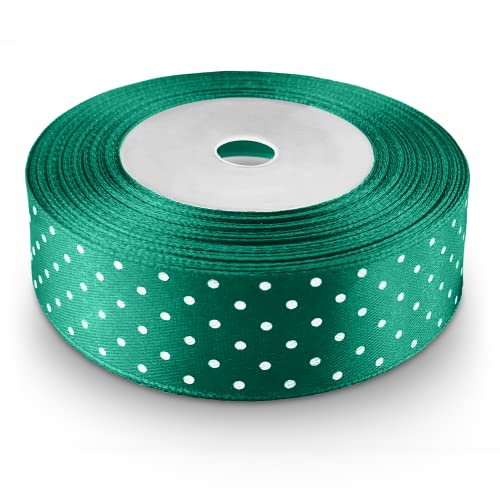 Netuno 1 x Satinband Flaschengrün gepunktet 25 mm x 22 m Schleifenband mit Punkten Geschenkband Dekoband Stoffband Satinrolle für Hochzeit Kommunion Taufe Geschenke Verpacken Blumen Dekoration Basteln Netuno 1 x Satinband Flaschengrün gepunktet 25 mm x 22 m Schleifenband mit Punkten Geschenkband Dekoband Stoffband Satinrolle für Hochzeit Kommunion Taufe Geschenke Verpacken Blumen Dekoration Basteln von Netuno