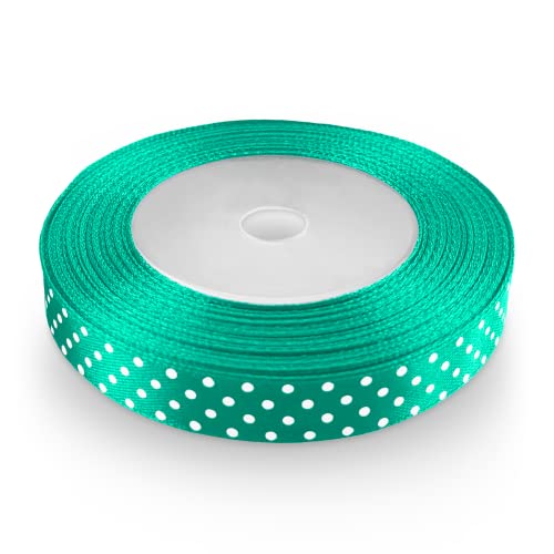 Netuno 1 x Satinband Meeresgrün gepunktet 12 mm x 22 m Schleifenband mit Punkten Geschenkband Dekoband Stoffband Satinrolle für Hochzeit Kommunion Taufe Geschenke Verpacken Blumen Dekoration Basteln Netuno 1 x Satinband Meeresgrün gepunktet 12 mm x 22 m Schleifenband mit Punkten Geschenkband Dekoband Stoffband Satinrolle für Hochzeit Kommunion Taufe Geschenke Verpacken Blumen Dekoration Basteln von Netuno