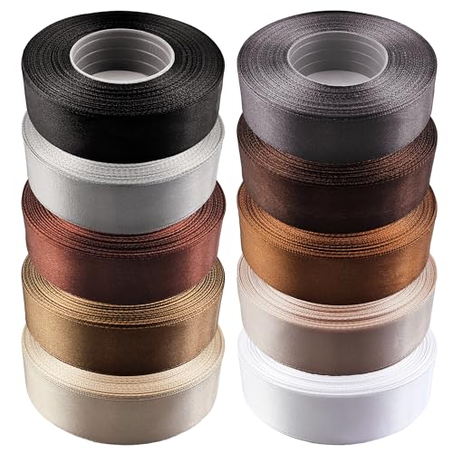 Netuno 10 Stück Satinband Set Brauntöne 25 mm x 32 m Geschenkband Hochzeit Deko Stoffband Schleifen farbig zum Verpacken Dekoration Geschenke Schleifenband elegant bunt Schleifenbänder Satinbänder Netuno 10 Stück Satinband Set Brauntöne 25 mm x 32 m Geschenkband Hochzeit Deko Stoffband Schleifen farbig zum Verpacken Dekoration Geschenke Schleifenband elegant bunt Schleifenbänder Satinbänder von Netuno