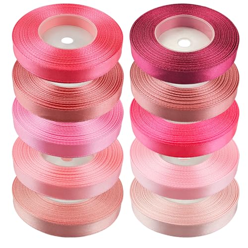 Netuno 10 Stück Satinband Set Rosatöne 12 mm x 32 m Geschenkband Hochzeit Deko Stoffband Schleifen farbig zum Verpacken Dekoration Geschenke Schleifenband elegant bunt Schleifenbänder Satinbänder Netuno 10 Stück Satinband Set Rosatöne 12 mm x 32 m Geschenkband Hochzeit Deko Stoffband Schleifen farbig zum Verpacken Dekoration Geschenke Schleifenband elegant bunt Schleifenbänder Satinbänder von Netuno