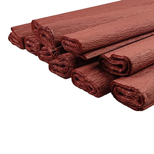 Netuno 10 Rollen Krepp-Papier Dunkelbraun 200 x 50 cm Bastelpapier Krepppapier zum Basteln braunes Krepppapier Brauntöne Bastelkrepp deko krepp Rollen braun crepe paper brown von Netuno