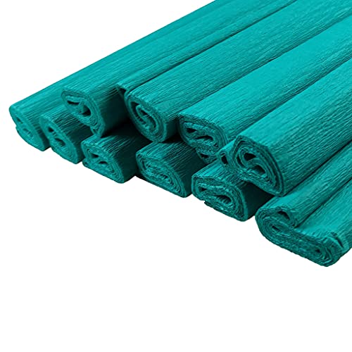 Netuno 10 Rollen Krepp-Papier Meeresgrün 200 x 50 cm Bastelpapier Krepppapier Grüntöne zum Basteln Krepppapier Bastelkrepp deko krepp Rollen crepe paper green von Netuno