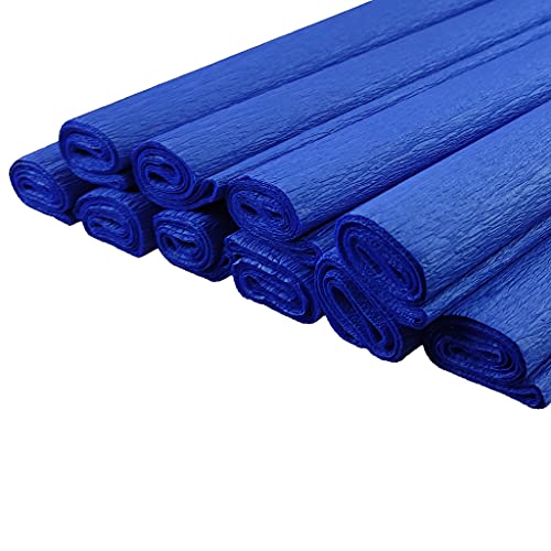 Netuno 10 Rollen Krepp-Papier Blau 200 x 50 cm Bastelpapier Krepppapier zum Basteln blaues Krepppapier Blautöne Bastelkrepp deko Krepp Rollen blau crepe paper blu von Netuno