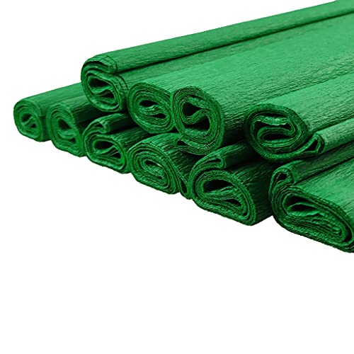 Netuno 10 Rollen Krepp-Papier Dunkelgrün 200 x 50 cm Bastelpapier Krepppapier zum Basteln grüness Krepppapier Grüntöne Bastelkrepp deko Krepp Rollen bunt crepe paper von Netuno