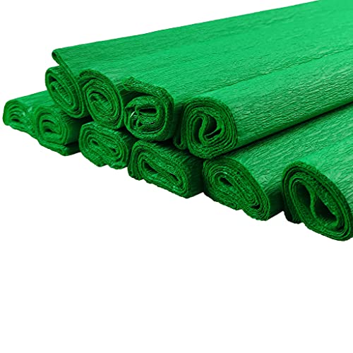 Netuno 10 Rollen Krepp-Papier Grün 200 x 50 cm Bastelpapier Krepppapier zum Basteln grünes Krepppapier Bastelkrepp Grüntöne deko krepp Rollen bunt crepe paper green von Netuno