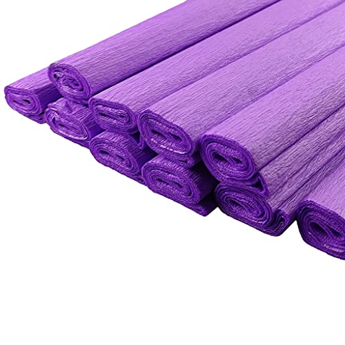 Netuno 10 Rollen Krepp-Papier Lila 200 x 50 cm Bastelpapier Krepppapier zum Basteln buntes Krepppapier Bastelkrepp farbig deko Krepp-Rollen crepe paper von Netuno