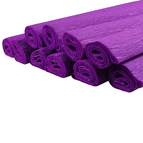 Netuno 10 Rollen Krepp-Papier Violett 200 x 50 cm Bastelpapier Krepppapier zum Basteln Krepppapier Bastelkrepp deko krepp Rollen crepe paper purple von Netuno