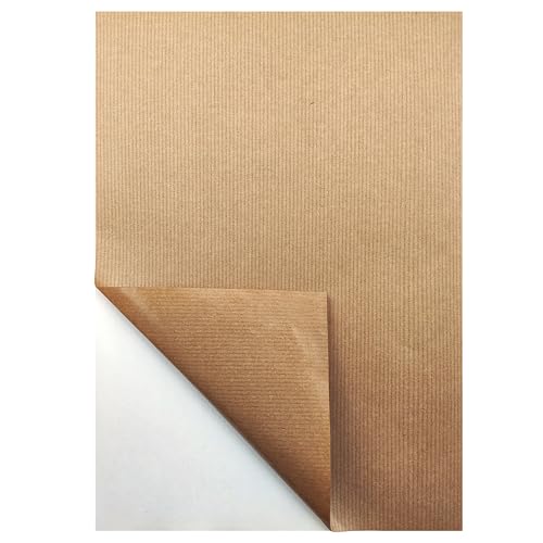 Netuno 100 Blatt selbstklebendes Kraftpapier DIN A4 210 x 297 mm, Naturbraun, 80g/m², für Inkjet- und Laser-Drucker von Netuno