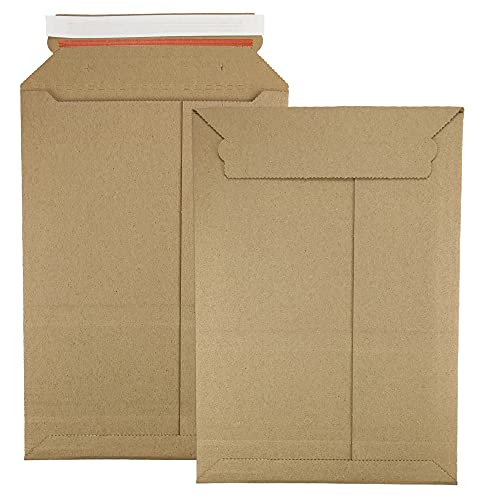 Netuno 100 braune Versandtaschen aus Wellpappe DIN B4 25 x 35,3 cm 354g Verpackung Pappe Papp-Kuverts Well-Papp-Taschen für Bücher Dokumente Broschüren Fotos Kalender Bilder von Netuno