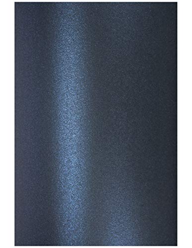 Netuno 100x Bastelkarton Perlmutt-Dunkel-Blau DIN A4 210x 297 mm 250g Aster Metallic Queens Blue Effektkarton glänzend Pearl-Papier Perlmuttglanz Dekor-Papier edel Bastelpapier Schimmer von Netuno