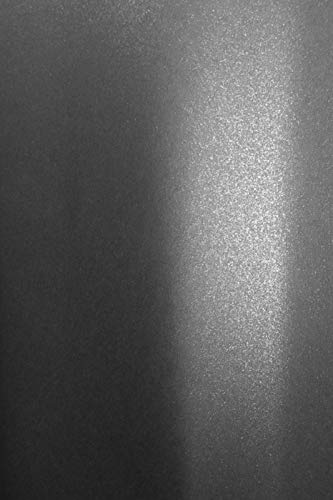 Netuno 100x Bastelkarton Perlmutt-Schwarz DIN A4 210x 297 mm 250g Aster Metallic Black Pearlkarton Perl-Glanz-Karton Metallic-Effekt Perlmuttglanz Schimmerpapier Schwarz metallisch glänzend von Netuno