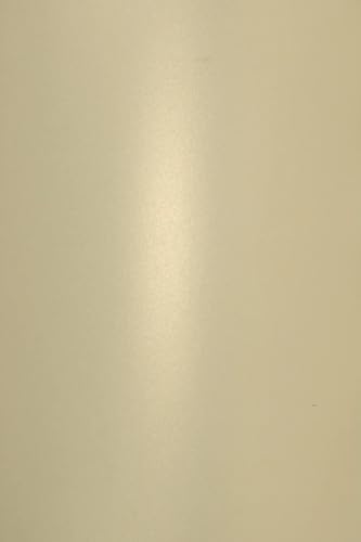Netuno 100x Bastelkarton Perlmutt-Vanille DIN A4 210x 297 mm 250g Aster Metallic Gold Ivory Pearlkarton Perl-Glanz-Karton Metallic-Effekt Perlmutt-Karton Feinkarton metallisch glänzend von Netuno