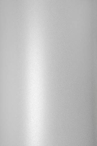 Netuno 100x Feinkarton Perlmutt-Weiß DIN A5 148x 210 mm 300g Sirio Pearl Ice White Perlmutt-Karton Perlweiß Perlglanz-Karton Weiß elegant für Hochzeitseinladungen Geburtstagseinladungen von Netuno
