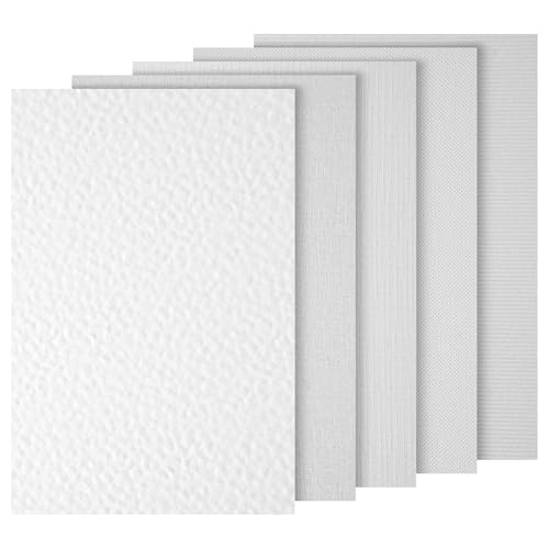 Netuno 100x Strukturkarton Weiß DIN A4 21 x 29,7 cm 246g Elfenbeinkarton Ultraweiß Mix Strukturpapier Bastelkarton geprägt für Visitenkarten Urkunden Einladungen Zertifikate von Netuno
