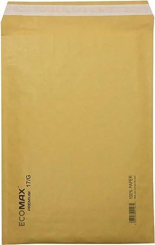 Netuno 100x Versandtasche Luftpolster Braun G/17 250x 350 mm Ecomax Vollpapier-Schutzversandtasche 100% Papier Luftpolsterversandtasche Papierpolstertasche Luftpolsterversandtasche plastikfrei Netuno 100x Versandtasche Luftpolster Braun G/17 250x 350 mm Ecomax Vollpapier-Schutzversandtasche 100% Papier Luftpolsterversandtasche Papierpolstertasche Luftpolsterversandtasche plastikfrei von Netuno