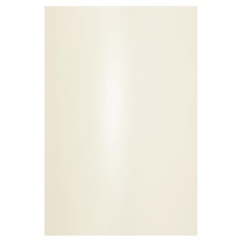 Netuno 10x Bastelkarton Perlmutt-Creme DIN A5 14,8 x 21 cm 300g Aster Metallic Cream Effekt-Karton metallic für Hochzeitskarten Geburtstag Taufe Weihnachten Einladungskarten Glanzkarton zum Basteln von Netuno